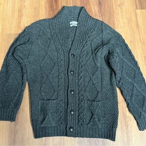 Aran Crafts Sweater Mens XL Ireland Merino Wool Cable Knit Vintage